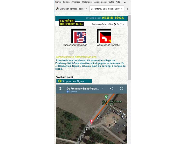 PARC NATUREL REGIONAL DU VEXIN FRANCAIS - Création hébergement et maintenance du site web mobile du Sentier de mémoire Vexin 44