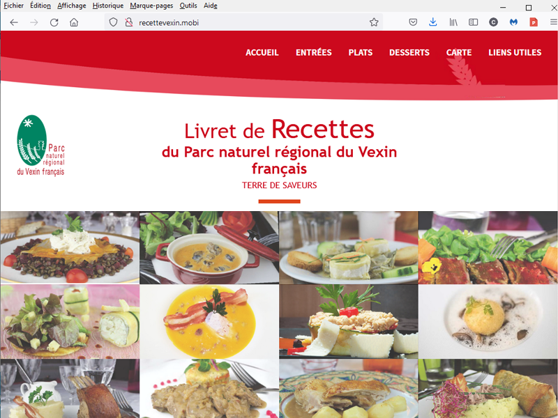 Réalisation du site web http://recettevexin.mobi qui réunit plus de 30 recettes du Vexin et présente des producteurs.